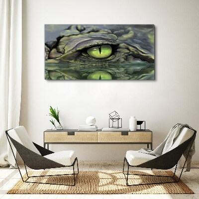 Tablou canvas Apa pentru ochi de crocodil animal