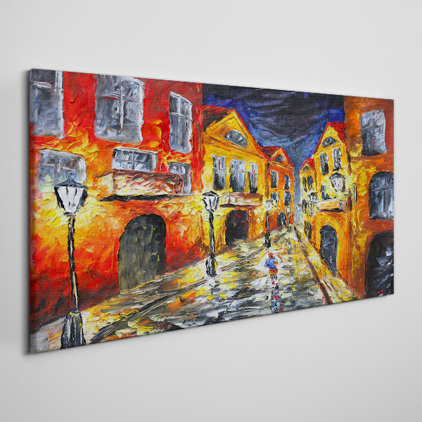 Tablou canvas Strada de noapte in culori
