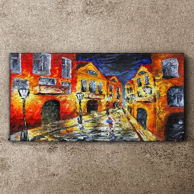 Tablou canvas Strada de noapte in culori