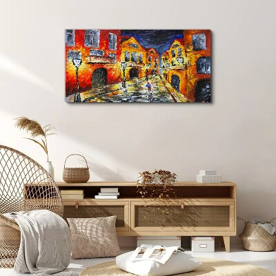 Tablou canvas Strada de noapte in culori