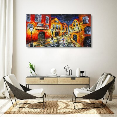 Tablou canvas Strada de noapte in culori