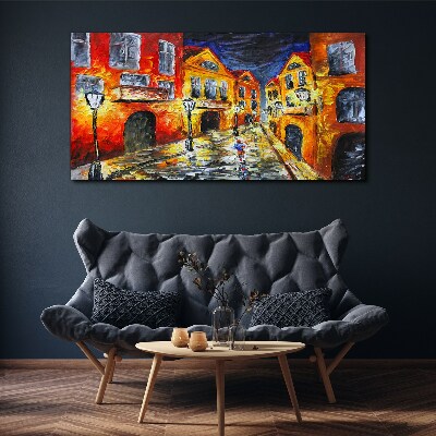 Tablou canvas Strada de noapte in culori