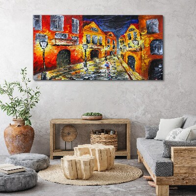 Tablou canvas Strada de noapte in culori