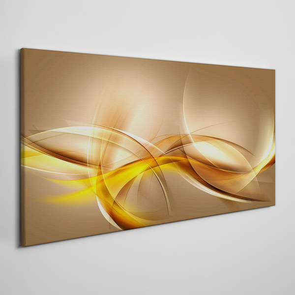 Tablou canvas Valuri aurii ale abstracției