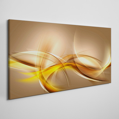 Tablou canvas Valuri aurii ale abstracției