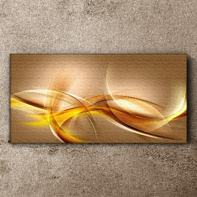 Tablou canvas Valuri aurii ale abstracției