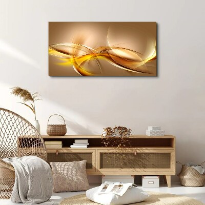 Tablou canvas Valuri aurii ale abstracției