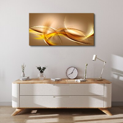Tablou canvas Valuri aurii ale abstracției