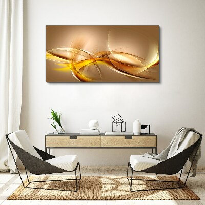Tablou canvas Valuri aurii ale abstracției