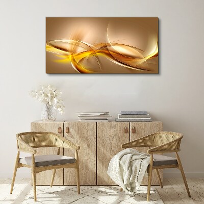 Tablou canvas Valuri aurii ale abstracției