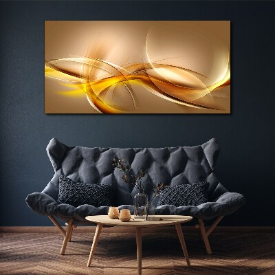 Tablou canvas Valuri aurii ale abstracției