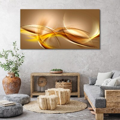 Tablou canvas Valuri aurii ale abstracției