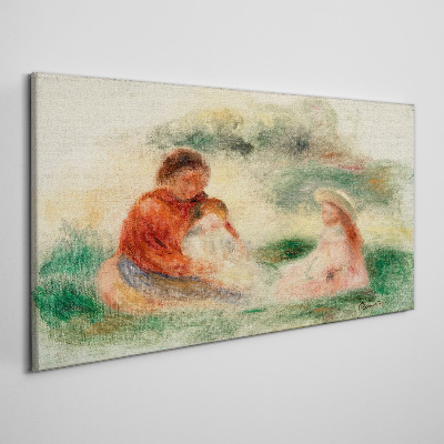 Tablou pe panza Familie în culori pastelate