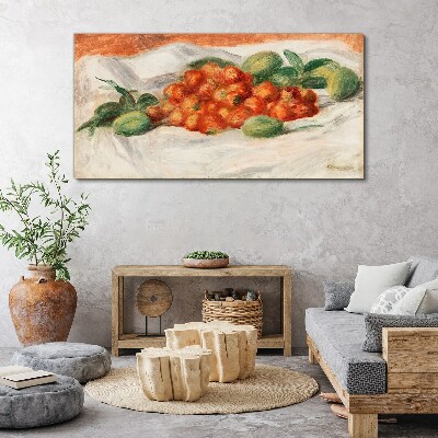 Tablou canvas Buchet de fructe pe fundal alb