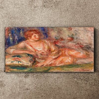 Tablou canvas Un moment de liniste cu flori pe fundal