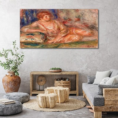 Tablou canvas Un moment de liniste cu flori pe fundal