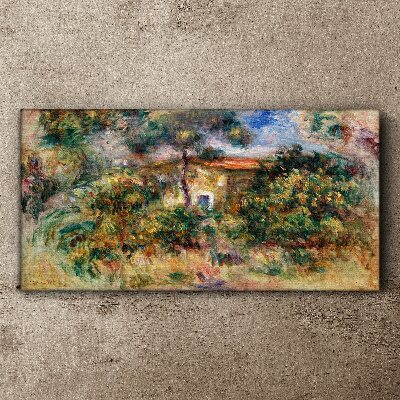 Tablou canvas Peisaj verde cu o casă