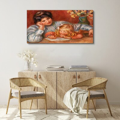Tablou canvas Mama cu copilul la masa