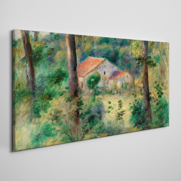 Tablou canvas Peisaj verde cu case