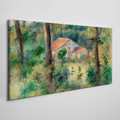 Tablou canvas Peisaj verde cu case