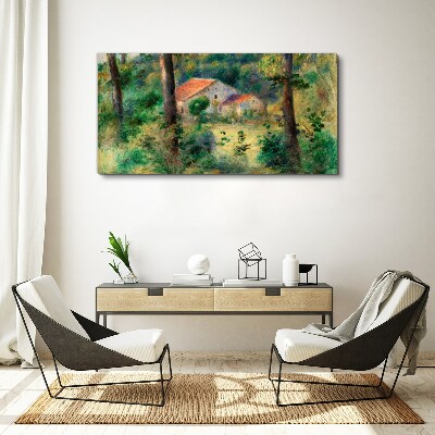 Tablou canvas Peisaj verde cu case