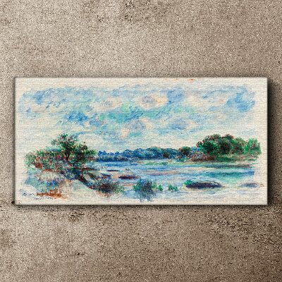 Tablou canvas Un peisaj liniștit lângă râu