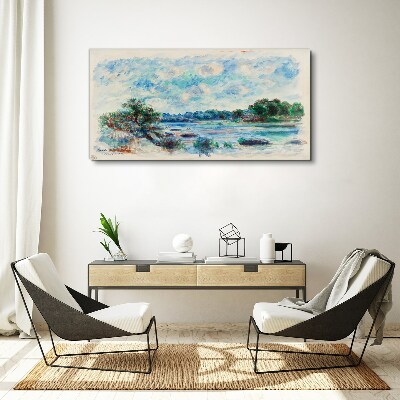 Tablou canvas Un peisaj liniștit lângă râu