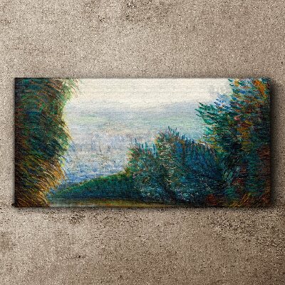 Tablou canvas Peisaj verde cu ceață