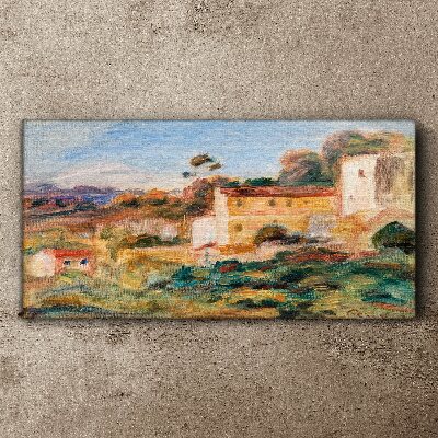 Tablou canvas Peisaj cu clădiri rurale