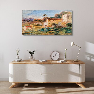 Tablou canvas Peisaj cu clădiri rurale