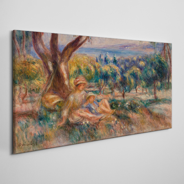 Tablou canvas Mama și copilul în livadă