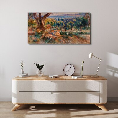 Tablou canvas Mama și copilul în livadă