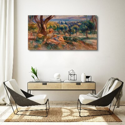 Tablou canvas Mama și copilul în livadă