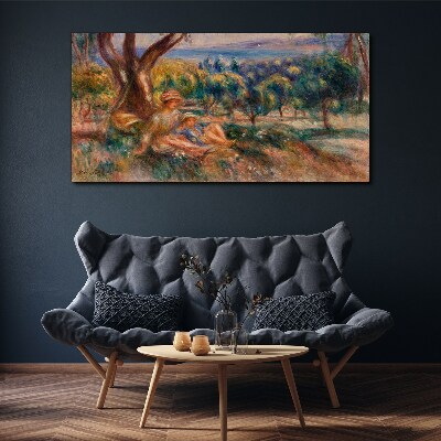 Tablou canvas Mama și copilul în livadă