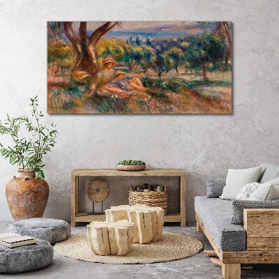 Tablou canvas Mama și copilul în livadă