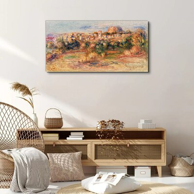 Tablou canvas Peisaj cu dealuri colorate