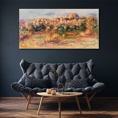 Tablou canvas Peisaj cu dealuri colorate