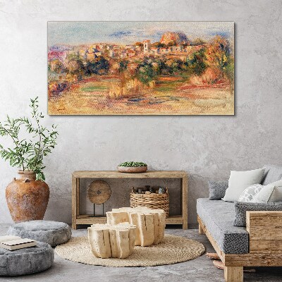 Tablou canvas Peisaj cu dealuri colorate