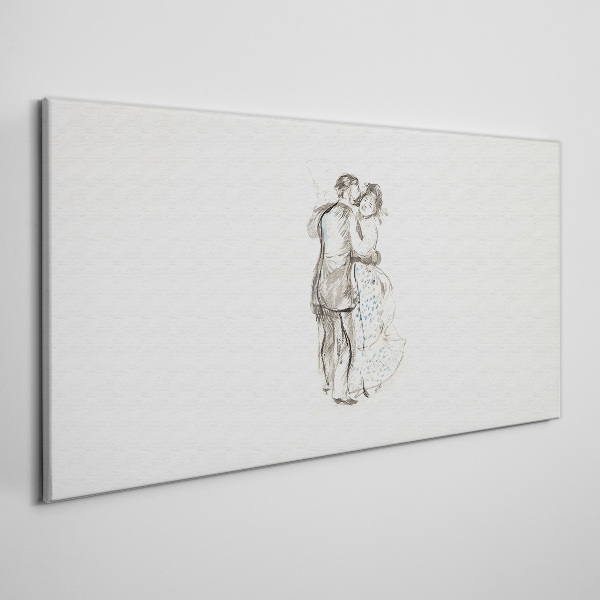 Tablou canvas schiță de cuplu
