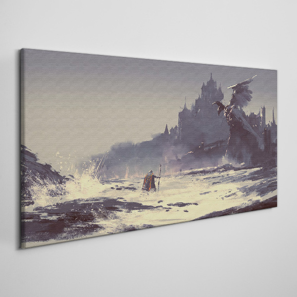 Tablou canvas Un pământ mistic printre valuri