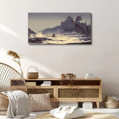 Tablou canvas Un pământ mistic printre valuri