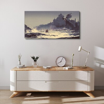 Tablou canvas Un pământ mistic printre valuri