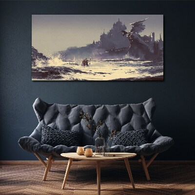 Tablou canvas Un pământ mistic printre valuri