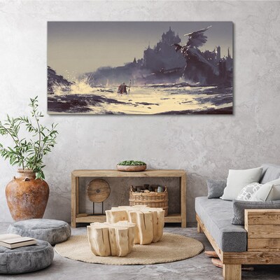 Tablou canvas Un pământ mistic printre valuri