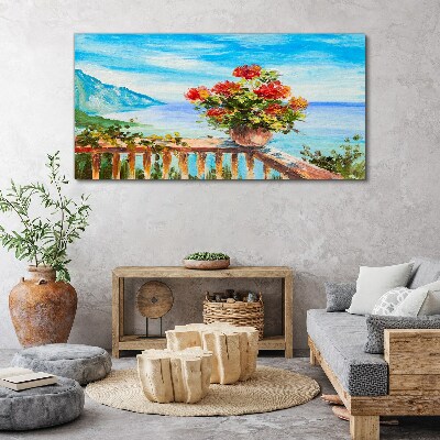 Tablou canvas Flori la malul mării