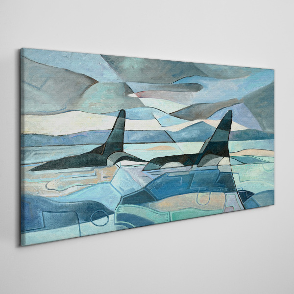Tablou canvas Orci în spațiu abstract