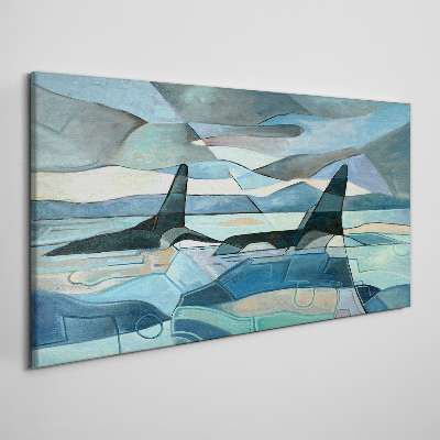 Tablou canvas Orci în spațiu abstract
