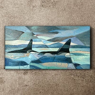 Tablou canvas Orci în spațiu abstract