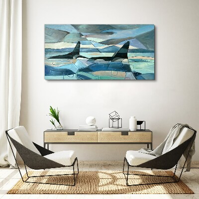 Tablou canvas Orci în spațiu abstract