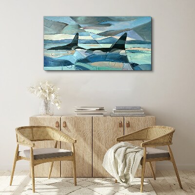 Tablou canvas Orci în spațiu abstract